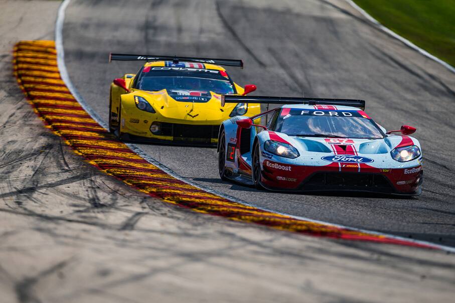 They scored their second consecutive victory in the No. 67 Ford GT at Road America on Sunday. They scored their second consecutive victory in the No. 67 Ford GT at Road America on Sunday.